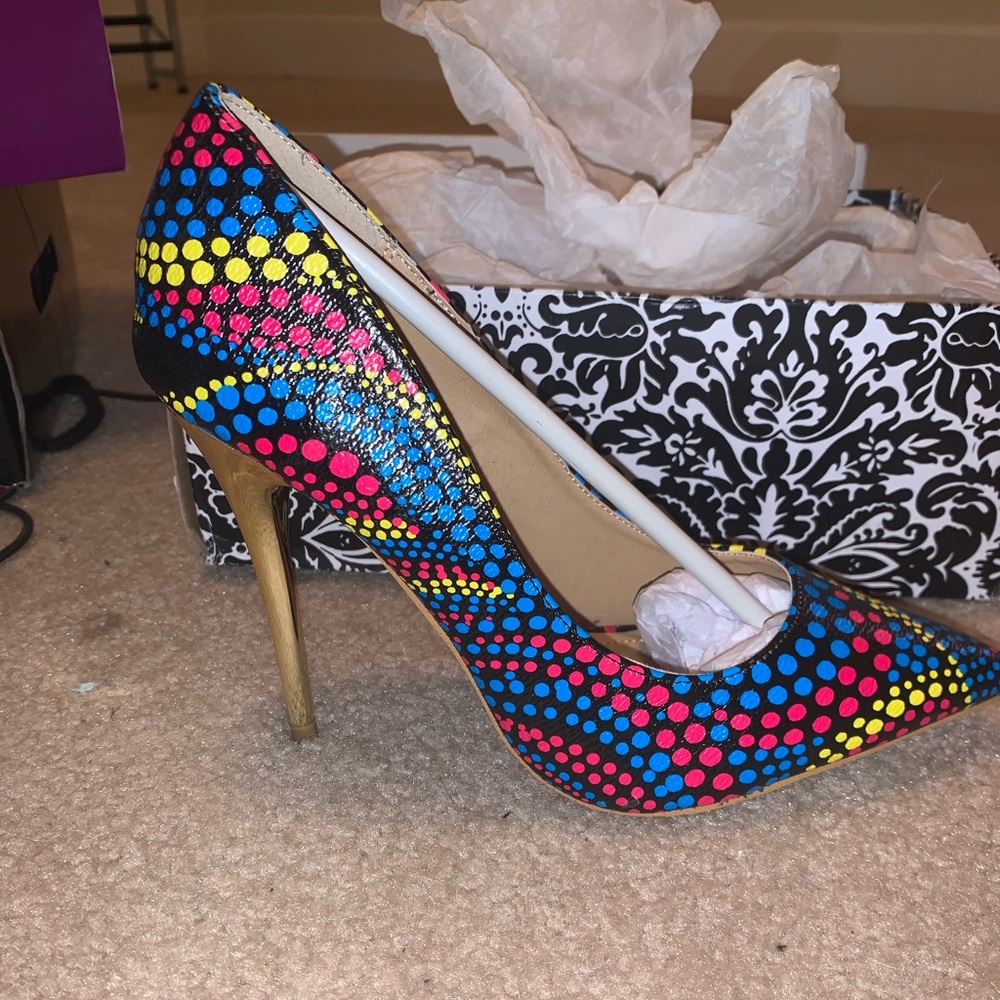 Polka dot heels